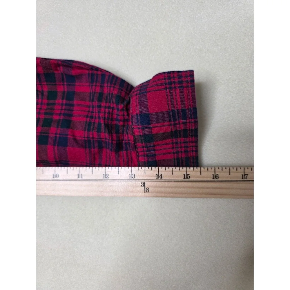 Ralph Lauren Boys Long Sleeve‎ Button Down Shirt Red Plaid Size M 10-12